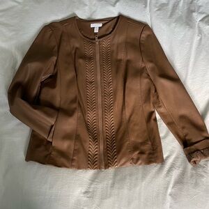 Charter Club Vegan Leather Jacket